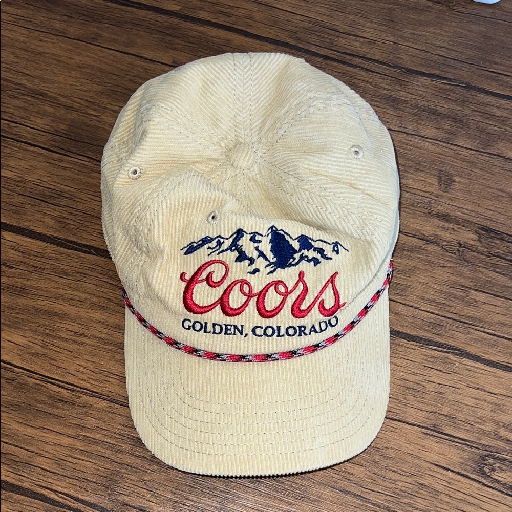 Coors Beer Beige Corduroy Cap- OS‎
